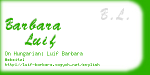 barbara luif business card